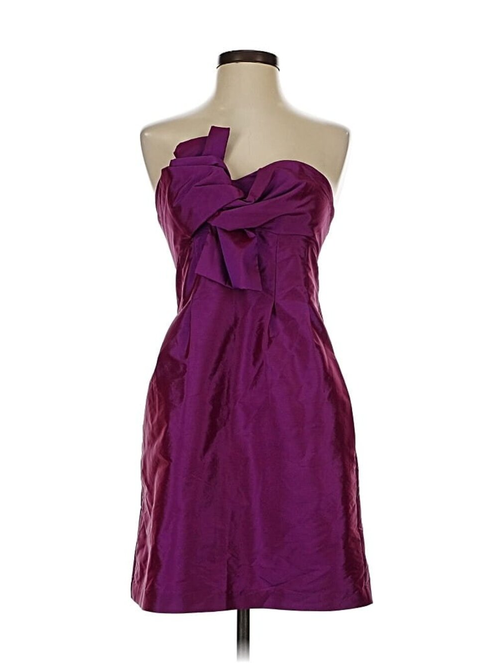 Alexia Admor | Y2K Mini Satin Dress Purple XS Cocktail Prom Asymmetrical Baddie - Picture 2 of 9